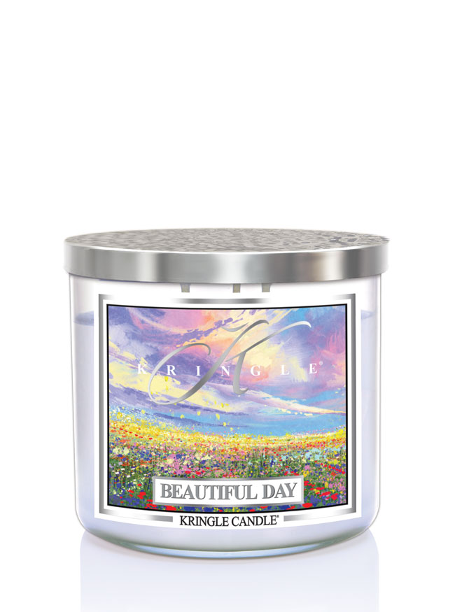 Kringle Candle TUMBLER Beautiful Day świeca zapachowa z 3 knotami 411g