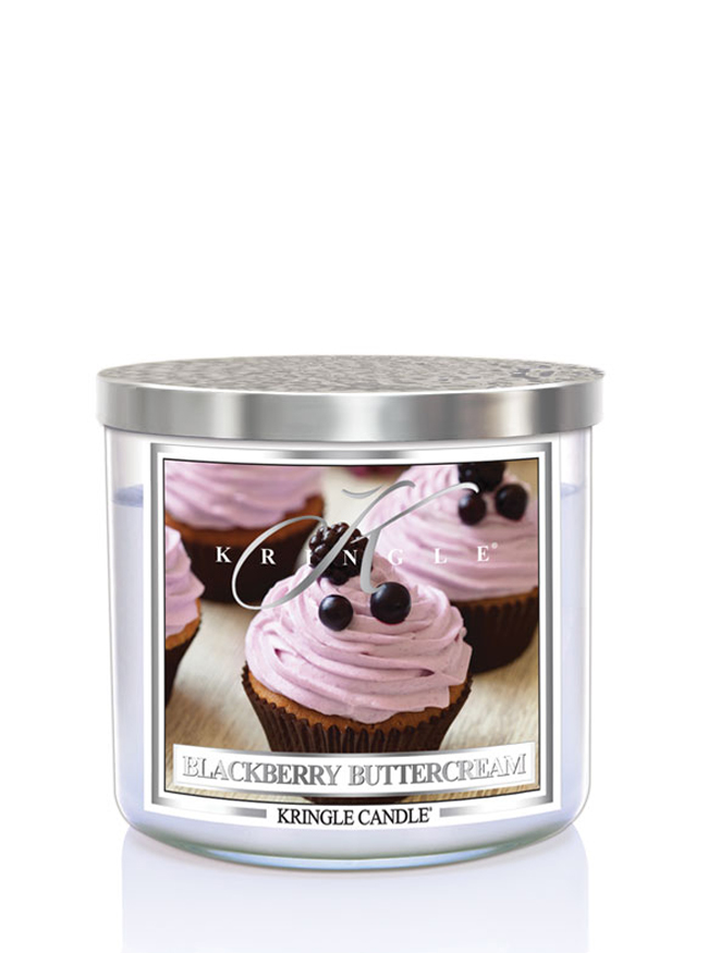 Kringle Candle TUMBLER Blackberry Buttercream świeca zapachowa z 3 knotami 411g