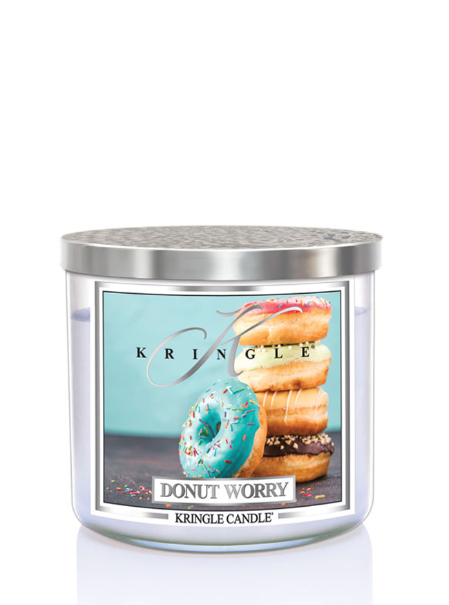 Kringle Candle TUMBLER Donut Worry świeca zapachowa z 3 knotami 411g