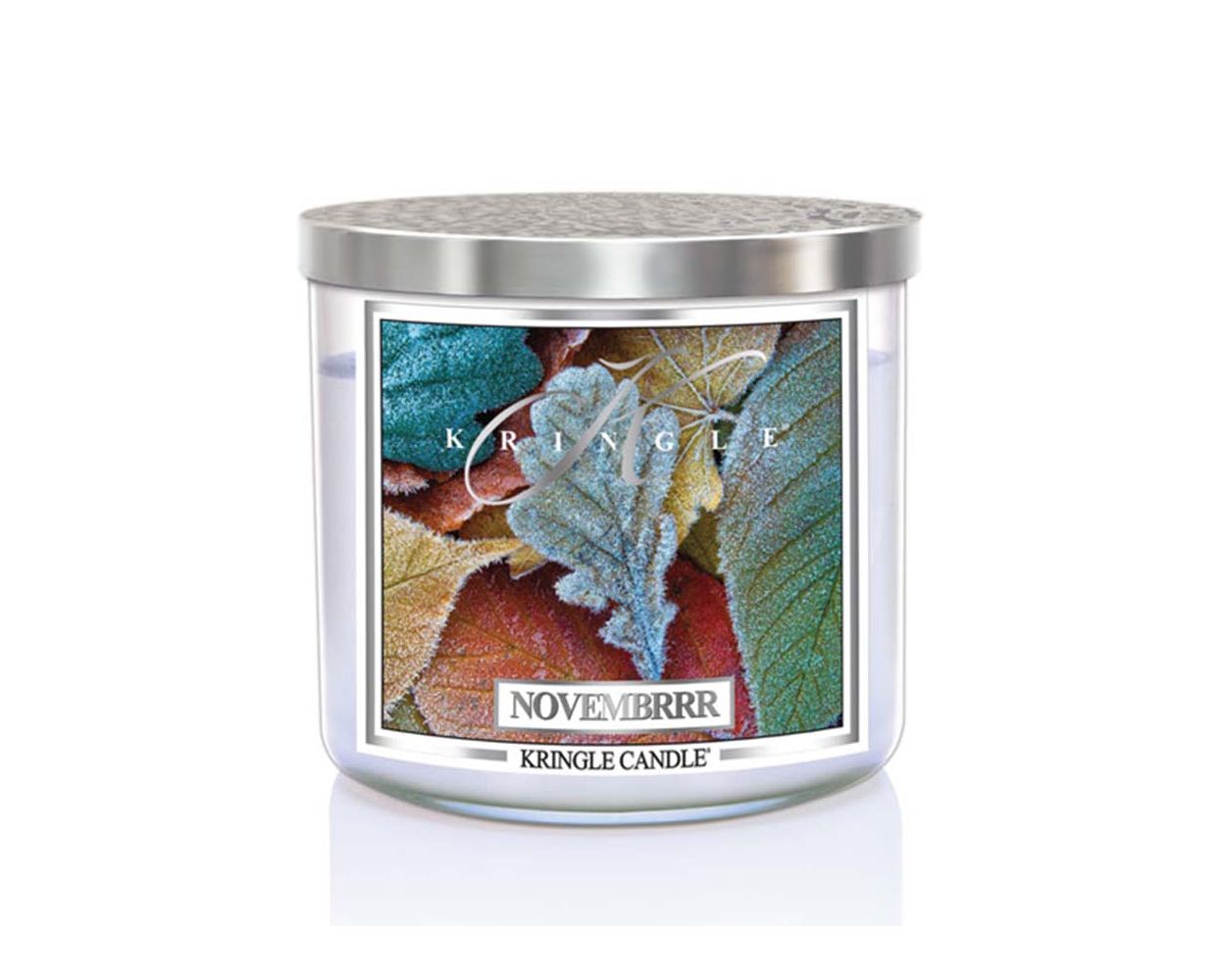 Świeca zapachowa Kringle Candle Novembrrr z 3 knotami 411g