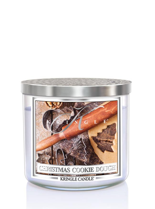 Świeca zapachowa Kringle Candle Christmas Cookie Dough z 3 knotami 411g