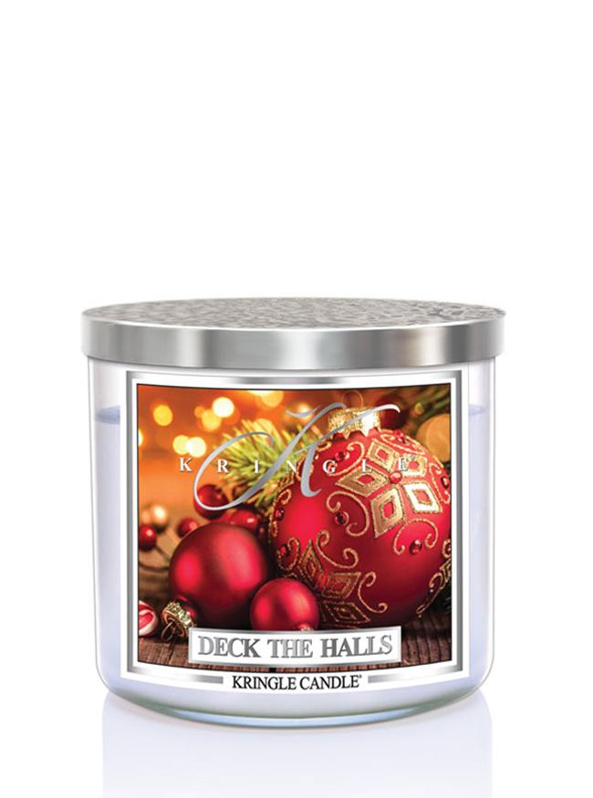 Kringle Candle Deck the Halls 3-knotowa świeca zapachowa 411g