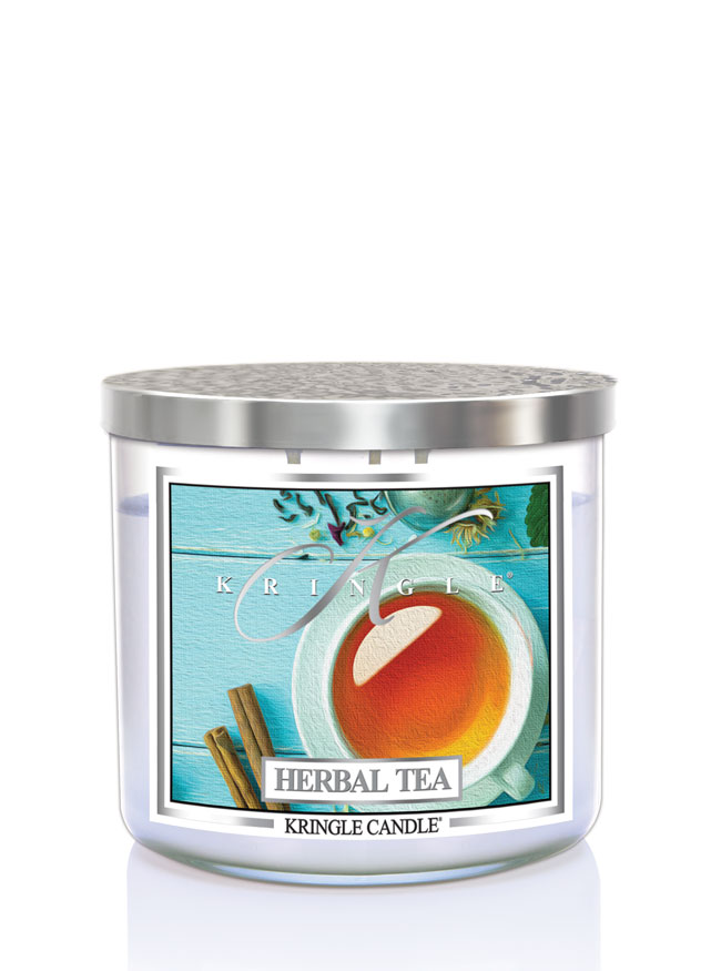 Kringle Candle TUMBLER Herbal Tea świeca zapachowa z 3 knotami 411g