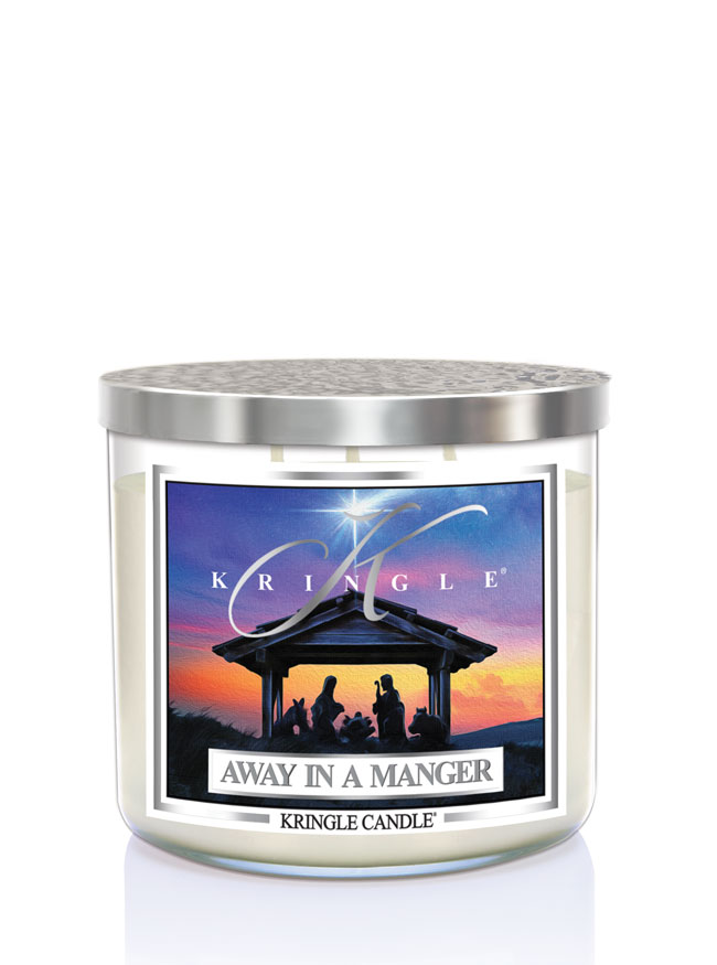 Kringle Candle TUMBLER Away in a Manger świeca zapachowa z 3 knotami (411g)