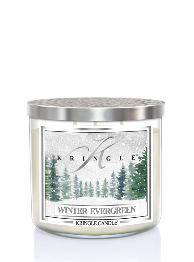 Kringle Candle TUMBLER Winter Evergreen świeca zapachowa z 3 knotami (411g)