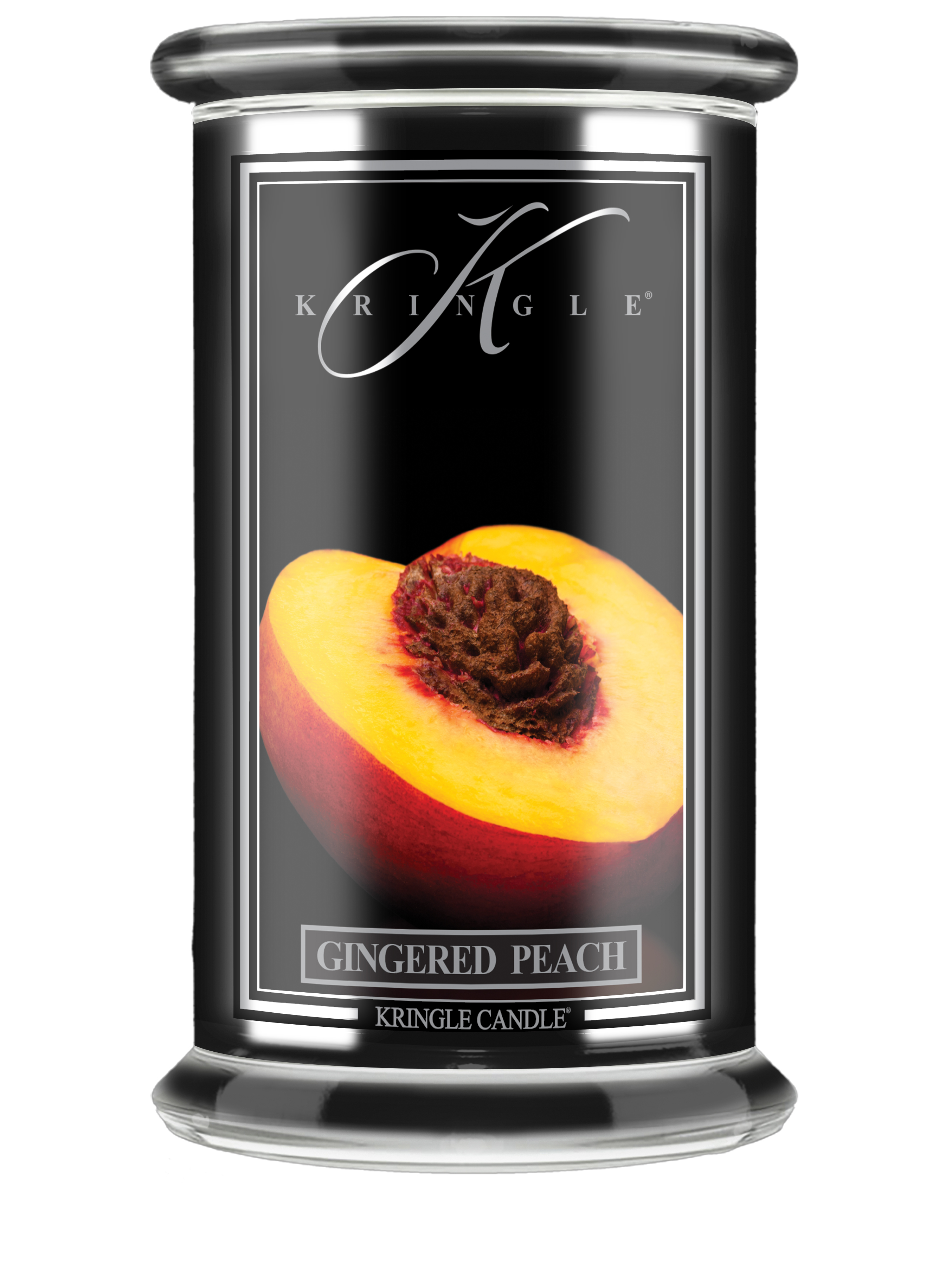 Kringle Candle Reserve Gingered Peach duża świeca zapachowa z 2 knotami (624 g)