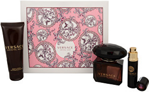 Versace Crystal Noir Zestaw upominkowy, woda toaletowa 90ml + mleczko do ciała 100ml + woda toaletowa 10ml