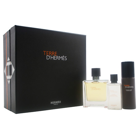 Hermes Terre D´Hermes Parfum Zestaw upominkowy, woda perfumowana 75ml + woda po goleniu 40ml + pianka do golenia 50ml