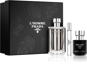 Prada L´Homme Zestaw podarunkowy woda toaletowa 100ml + woda toaletowa 10ml + krem pod prysznic 100ml